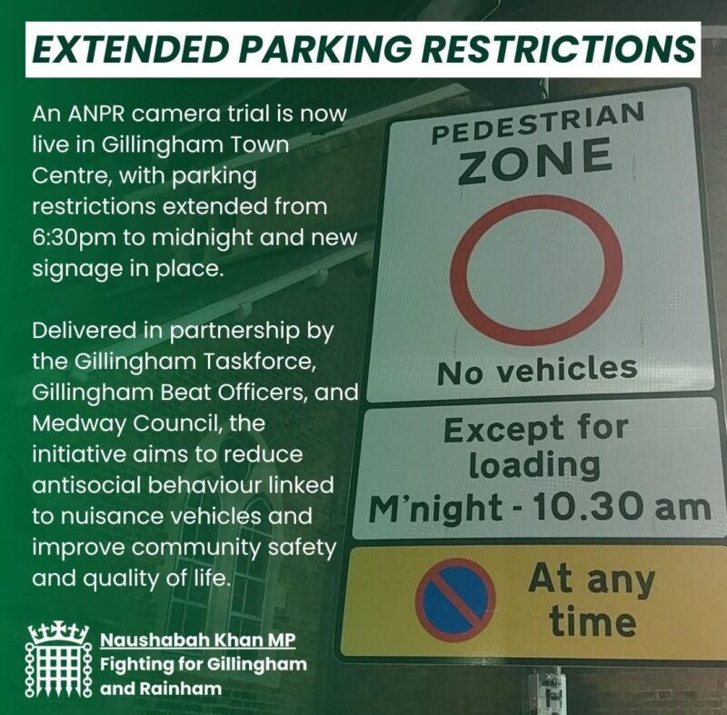 Extended Parking Restrictions on Gillingham High Street